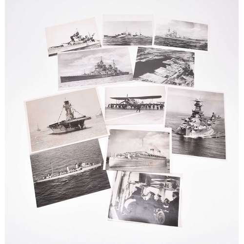 60 - PRESS PHOTOGRAPHY. Principally Second World War warships, cruisers and battleships, but some earlier... 