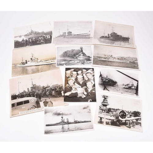 60 - PRESS PHOTOGRAPHY. Principally Second World War warships, cruisers and battleships, but some earlier... 