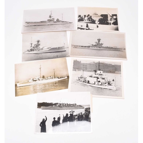 60 - PRESS PHOTOGRAPHY. Principally Second World War warships, cruisers and battleships, but some earlier... 