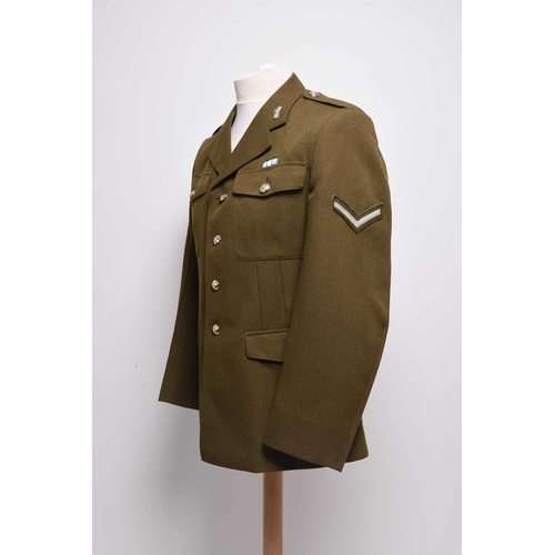 91 - A group of post-war and some reproduction military uniform - comprising A Royal Electrical and Mecha... 