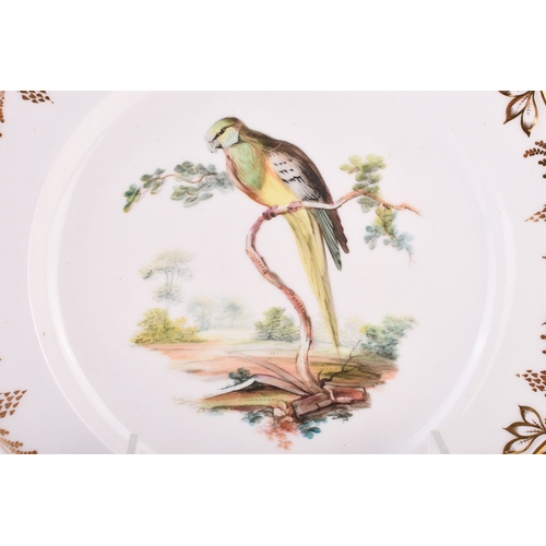 103 - A Coalport dessert service, circa 1855, painted by John Randall with assorted birds, several named t... 