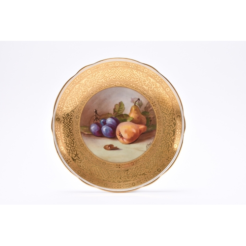 106 - A Minton dessert service painted by James Edward Dean (active 1882-1926) with still lives of fruit i... 