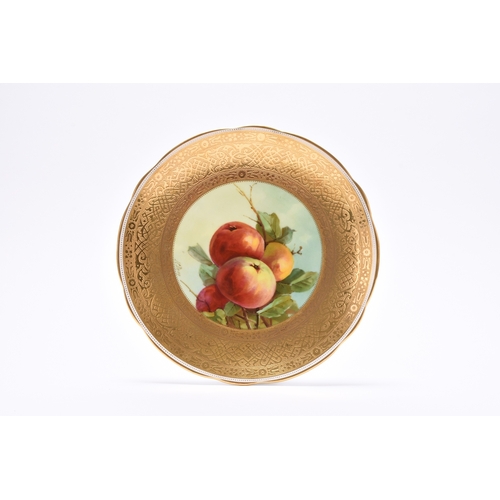 106 - A Minton dessert service painted by James Edward Dean (active 1882-1926) with still lives of fruit i... 