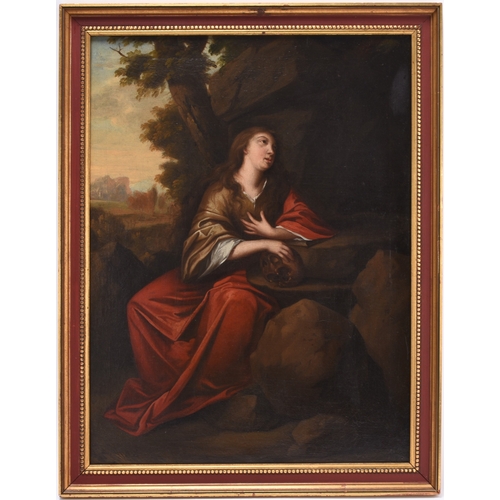 114 - Follower of Jacques Blanchard (French 1600-1638) The Penitent Magdalene, oil on canvas, 50.5 x 39 cm