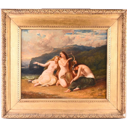 117 - William Edward Frost (1810-1877) The Sirens, indistinct signature lower right, oil on canvas, 45 x 5... 