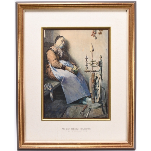 127 - William John Wainwright (1855-1931) An Old Flemish Housewife, signed, dated 1888 and inscribed 'Antw... 