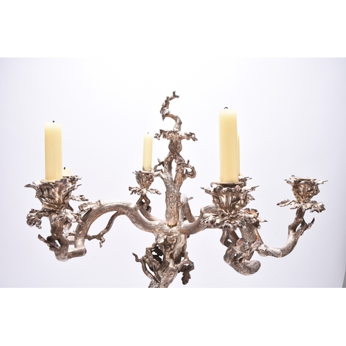 2 - An impressive Elkington & Co silver plated table centrepiece candelabra, designed as a stylised tree... 