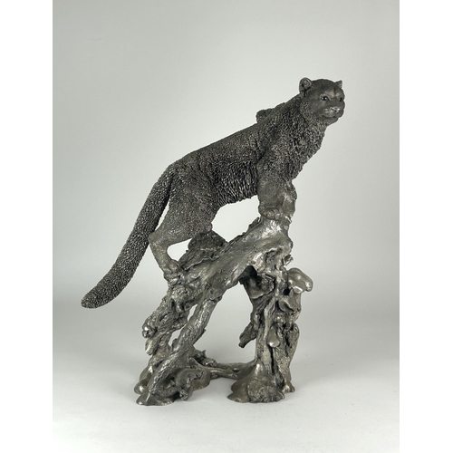 3 - An impressive Elizabeth II silver mounted model of a snow leopard, Country Artists, Birmingham 1993,... 