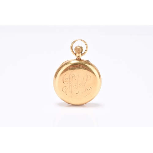 62 - An 18ct gold hunter pocket watch Date: Hallmark for 1910 Movement: 3/4 plate, signed Ollivant & Bots... 