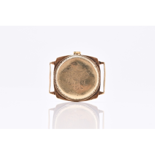 72 - Oyster: A gentleman's 9ct gold wristwatch Date: Circa 1934 Movement: 15-jewel Rolex Prima manual win... 