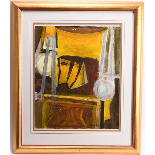 100 - Armand Rottenberg (b.1903-) Abstract Composition, signed lower right, oil on paper, 45.5 x 38 cm (SH... 