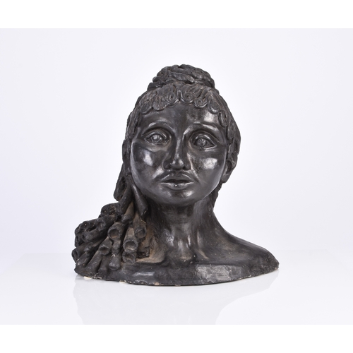 209 - Circle of Jacob Epstein (1880-1959) Bust of a Young Woman, head and shoulders, plaster sculpture, 36... 