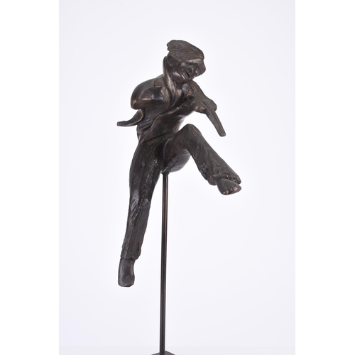 210 - Betty Wachsstock (b.1954) The Fiddler, signed and dated '90 to the base, numbered 7/7, bronze sculpt... 