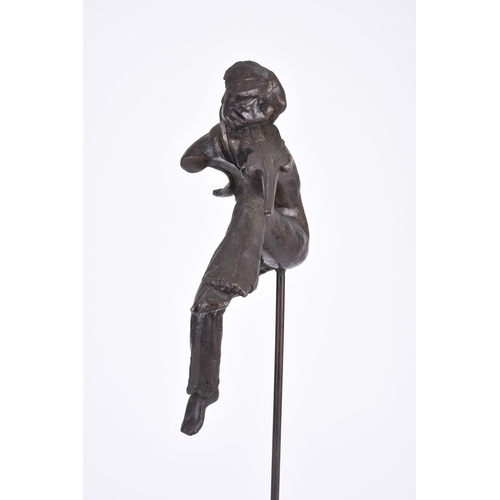 210 - Betty Wachsstock (b.1954) The Fiddler, signed and dated '90 to the base, numbered 7/7, bronze sculpt... 