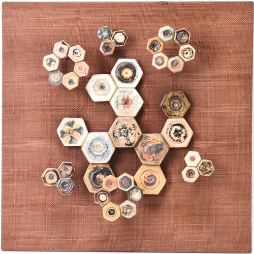 213 - Anne & Philp Plant, 'Pegmatite', 1968 Glazed hexagonal stoneware ceramic forms of varying size and h... 