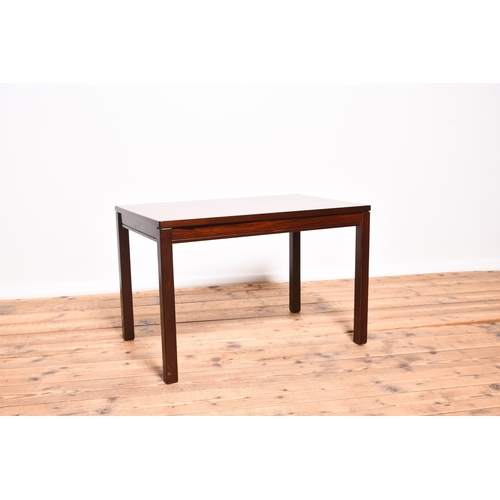 215 - Heggen, Norway, a parquetry rosewood coffee table Circa 1960s, the top with 'patchwork' rosewood par... 