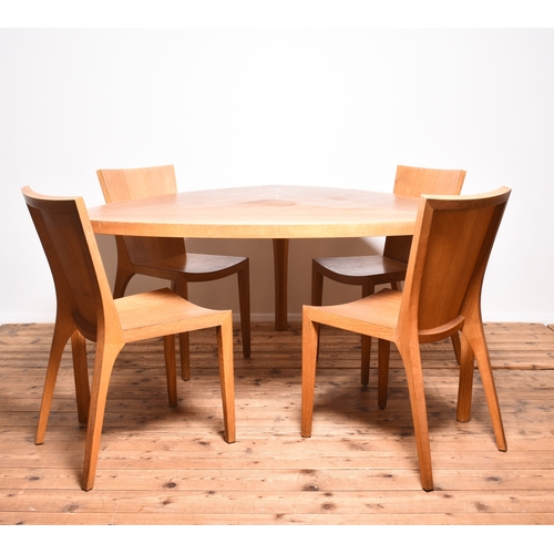 216 - Danilo Silvestrin for Gunther Lambert, a Milano range dining table and four chairs The table of tria... 