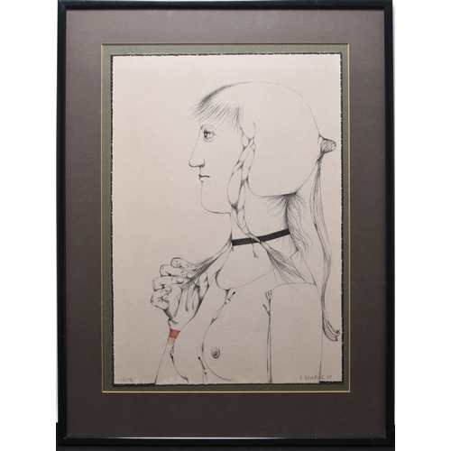 22 - Barbara Gawdzik-Brzozowska (Polish 1927-2010) Portrait of Ellisa, signed and dated '80 lower right, ... 