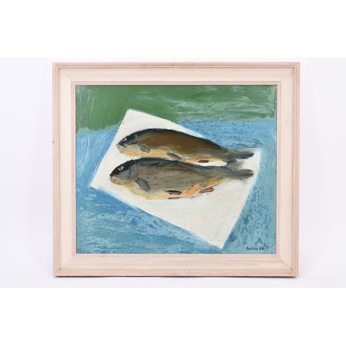 39 - Moscow School (20th Century) Study of Fish, signed 'Abetnik' and dated 88 lower right, inscribed to ... 