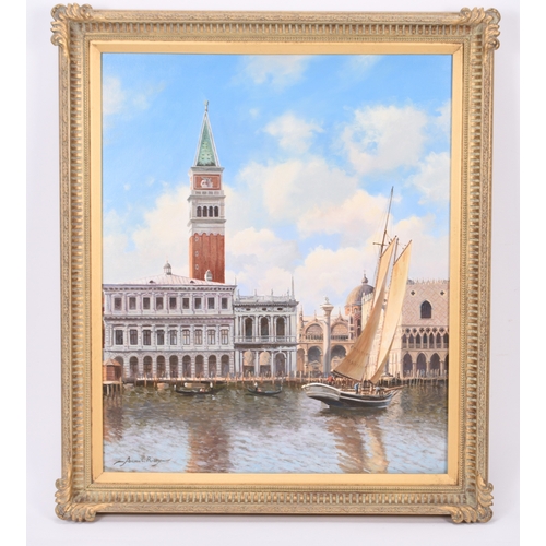 49 - Adrian Rigby (b.1962) The Splendour of Venice, signed lower left, oil on canvas, 61 x 51 cm, frame 7... 