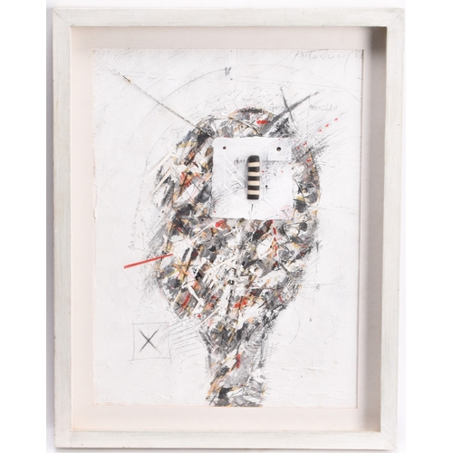 54 - Jim Rattenbury (b.1947) Head Study, signed and dated upper right, mixed media, 31 x 23.5 cm, frame 3... 