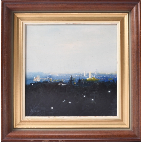 58 - Janet Ledger (b.1931) Perth from Kings Park, signed lower right, dated verso January 1988, oil on bo... 