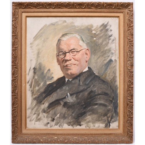 88 - Reginald Grenville Eves (1876-1941) Portrait of a Gentleman, quarter length, wearing suit and glasse... 