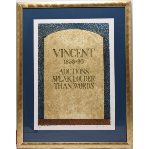 93 - Tom Phillips CBE RA (1937-2022) Vincent, signed lower right, numbered 100/120, screenprint, 65 x 45 ... 