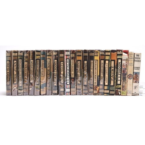 10 - READERS LIBRARY. 41 titles circa 1930s, all in dust wrappers. Including titles by Jules Verne (2), H... 