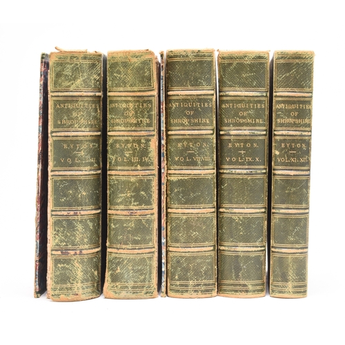 108 - EYTON, Rev R W, Antiquities of Shropshire, 10 volumes only bound in 5, 1854-60. Lacks vols 5 and 6. ... 