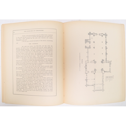 117 - CRANAGE, DHS, An Architectural Account of the Churches of Shropshire, 4to, 10 parts 1894-1912. Bound... 