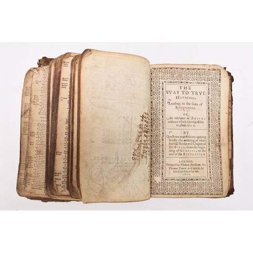 120 - HOLY BIBLE, Robert Barker 1617/1615, 8vo. Bound with Book of Common Prayer, lacking preliminary leav... 