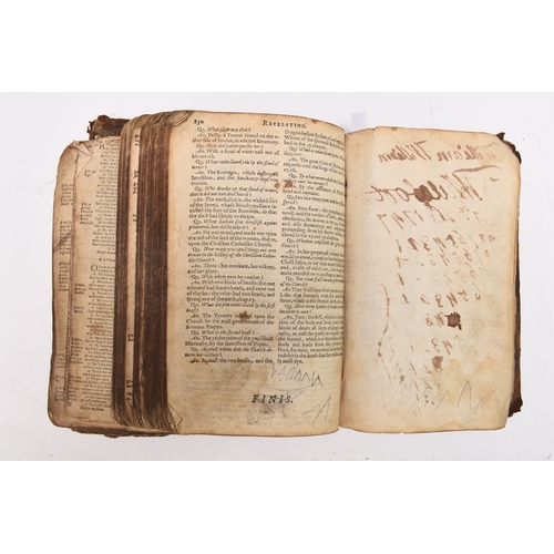 120 - HOLY BIBLE, Robert Barker 1617/1615, 8vo. Bound with Book of Common Prayer, lacking preliminary leav... 