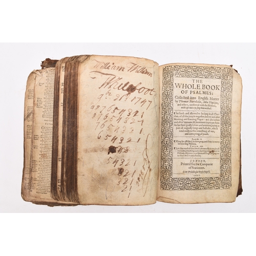 120 - HOLY BIBLE, Robert Barker 1617/1615, 8vo. Bound with Book of Common Prayer, lacking preliminary leav... 