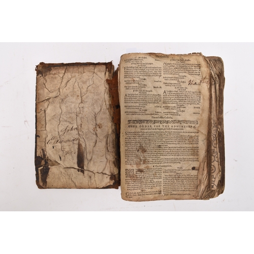 120 - HOLY BIBLE, Robert Barker 1617/1615, 8vo. Bound with Book of Common Prayer, lacking preliminary leav... 