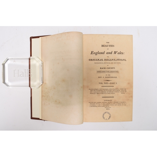 122 - NIGHTINGALE, Rev J, Beauties of England and Wales. Shropshire 1813. EXTRA ILLUSTRATED with circa 50 ... 