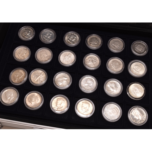 131 - A large collection of United States silver and cupro-nickel coinage comprising thirty eight commemor... 