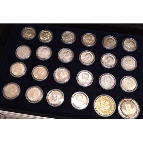 131 - A large collection of United States silver and cupro-nickel coinage comprising thirty eight commemor... 