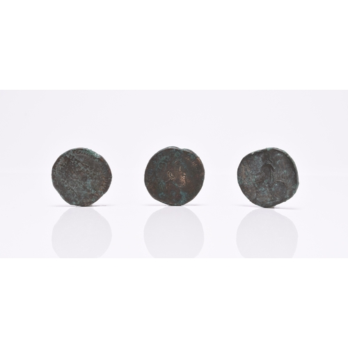 133 - Nine Roman coins comprising - Three Sestertii - Emperors Hadrian and Antoninus Pius (2), together wi... 