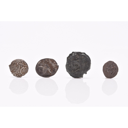 135 - A small collection of 3 Celtic coins comprising: 1: Bronze unit circa 120 - 100 BC, Thurrock type - ... 