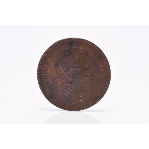 148 - George III token coinage copper dollar impaired proof Krause Ref: KM Tn la (Page 551) Diam 40mm - Th... 