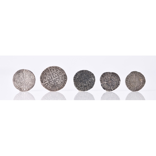 175 - A small collection of groats and half groats comprising Henry VI half groat Calais Mint, Spink ref: ... 