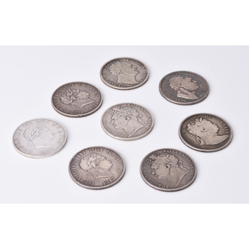 178 - A collection of eight half crowns, George III to William IV. Dated 1817 x 3, 1819, and 1821, 1823, 1... 