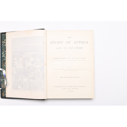 18 - BROWN, Robert. The Story of Africa and its Explorers. 4 vols bound in 2, Cassell & Co 1892-95. 200 i... 