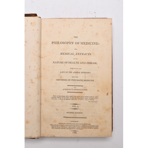 19 - THORNTON, R J, The Philosophy of Medicine, or Medical Extracts on the nature of health and disease, ... 