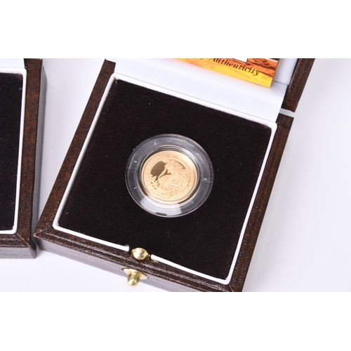 193 - Five UK £10 gold proof Britannias dated 2001, 2003, 2005 x 2 and 2006. All limited editions, with ce... 