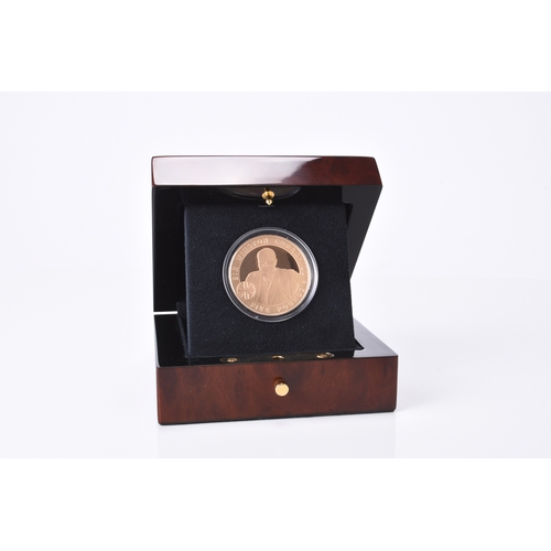 201 - States of Jersey, Gold proof five pounds dated 2006 depicting Sir Winston Churchill within capsule a... 