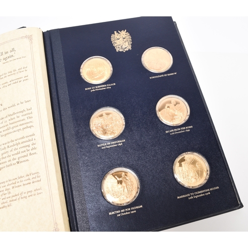 207 - Churchill Centenary Trust set of 24 silver gilt medals commemorating the birth of Sir Winston Church... 