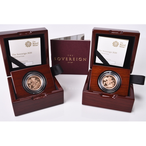 237 - Two Elizabeth II 2020 gold proof sovereigns, 200th Anniversary of the death of George III, with 