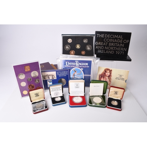 248 - A collection of UK Royal Mint commemorative coinage comprising seven proof collections dated 1970 (2... 